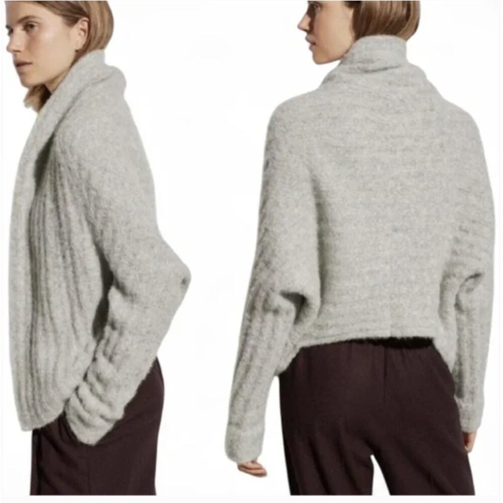 Vince Alpaca Blend Dolman Shawl Cardigan Womens Medium Gray